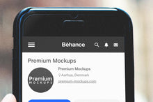 Load image into Gallery viewer, Free Man Holding iPhone 6 Mockup in a Hand