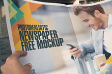 Load image into Gallery viewer, Free Newspaper Ad Design Mockup