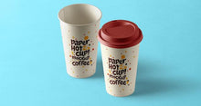 Load image into Gallery viewer, Free Takeaway Cardboard Coffee Mug or Cup Mockup Psd Template
