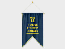 Load image into Gallery viewer, Free Hanging Wall Flag Pennants Mockups
