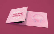 Load image into Gallery viewer, Free Open Square Tri-fold Paper PSD Mockup
