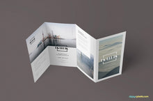 Load image into Gallery viewer, Free Photo-realistic Folded Brochure Mockup

