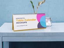 Load image into Gallery viewer, Free Horizontal Table Calendar Mockups
