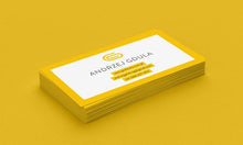 Load image into Gallery viewer, Free Business Card Mockups in a Yellow Background 4 Views

