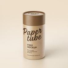 Load image into Gallery viewer, Free Cardboard Paper Tube Print Mockup
