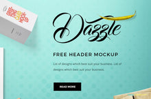 Load image into Gallery viewer, Free Customizable Hero Header Mockup Scene
