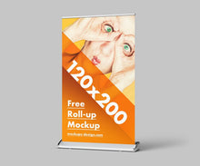 Load image into Gallery viewer, Free Business Advertisement Roll-Up Mockup or 120x200 cm
