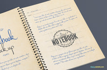Load image into Gallery viewer, Free Open Journal Mockup PSD
