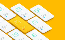 Load image into Gallery viewer, Free Minimalistic Isometric Smartphones Mockups
